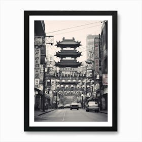 Taipei, Taiwan, Black And White Old Photo 2 Art Print