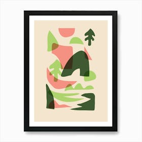 Matisse Forest Abstract Shapes Art Print