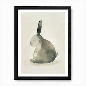 Charming Nursery Kids Animals Bunny 4 Art Print