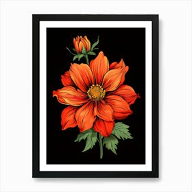 Dahlia Flower 10 Art Print