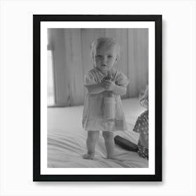 Child Of People Living On River Side Of Levee, Caruthersville, Missouri By Russell Lee Art Print