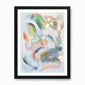 Abstract Embrace Colourful Art Print