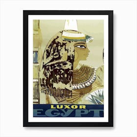 Egypt, Portrait Of A Beautiful Woman Art Print