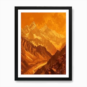 Mountain Village Art Print