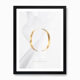 Letter O Gold Art Print