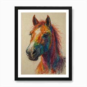 Rainbow Horse Art Print