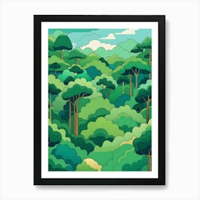 Cartoon Forest 3 Art Print