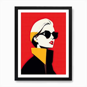 Sexy Woman In Sunglasses Art Print