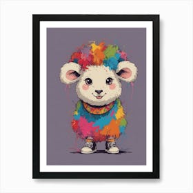 Colorful Sheep Art Print