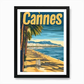 Aihrgdesign A Vintage Travel Poster Of Cannes Art Print