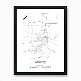 Murray Bridge,Australia Minimalist Map Art Print