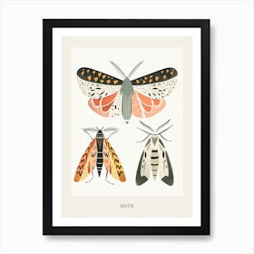 Colourful Insect Illustration Moth 29 Poster Art Print