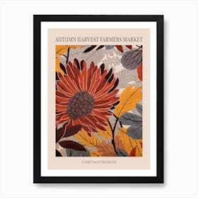 Fall Botanicals Chrysanthemum 4 Poster Art Print