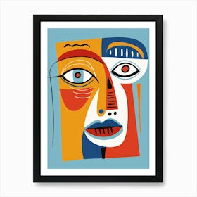 Abstract Face 16 Art Print