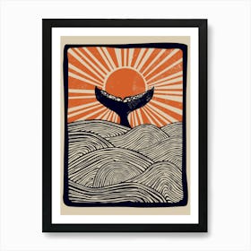 Ocean Whale Style Art Print