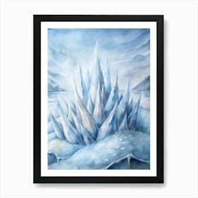 A Minimalist Design Of Ice Spikes Forming Unique P Art Print