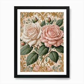 Two Roses Art Print