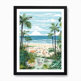 Seminyak Beach, Bali, Indonesia, Matisse And Rousseau Style 1 Art Print