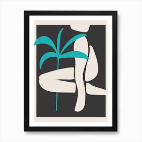Abstract Shapes And Palm Tree Art Print
