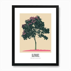 Lime Tree Colourful Illustration 1 Poster Art Print