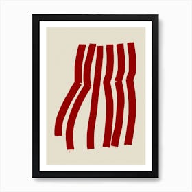 Abstract Red Lines 2 Art Print