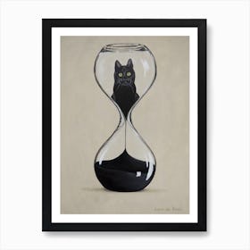 Hourglass Cat Art Print