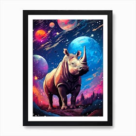 Rhino In Space 1 Poster