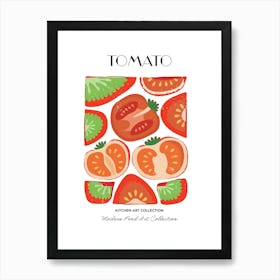 Tomato Print Kitchen Art Kitchen Poster Food Art Mid Century Modern Art Print