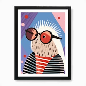 Little Porcupine 2 Wearing Sunglasses Poster