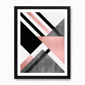Foldings In Pink Art Print