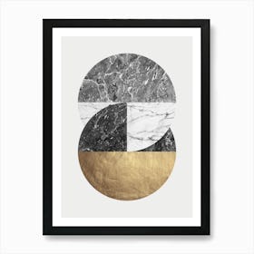 Collage geometric textures 30 Art Print