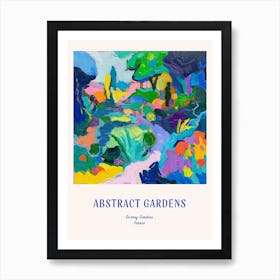 Colourful Gardens Giverny Gardens France 1 Blue Poster Art Print