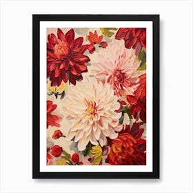 Red Flower Impressionist Painting 10 Art Print