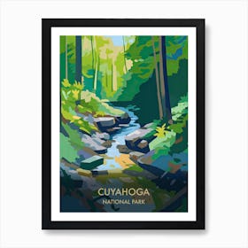 Cuyahoga National Park Travel Poster Matisse Style 1 Art Print