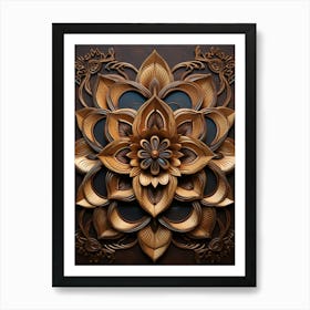 Symmetrical Mandalas Geometric Illustration 10 Art Print