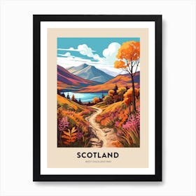 West Highland Way Scotland 1 Vintage Hiking Travel Poster Art Print