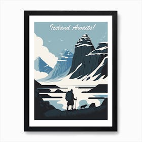 Iceland travel poster Art Print