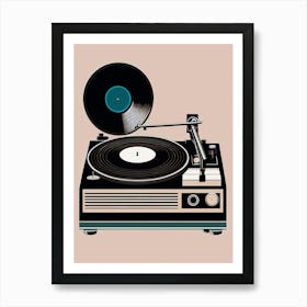 Vintage Record Player - Turntable 1 Art Print