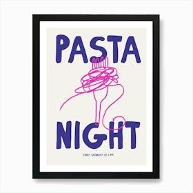 Pasta Night Art Print