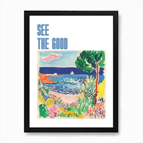 See The Good Poster Coastal Vista Matisse Style 1 Art Print