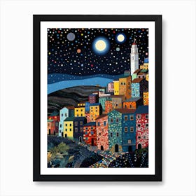 Genoa, Italy, Illustration In The Style Of Pop Art 2 Art Print