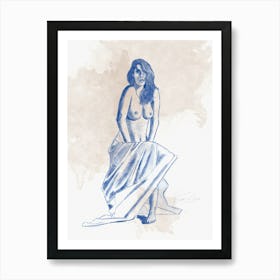 Serenity in Solitude Nude Art Print