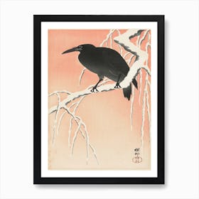 Crow On Snowy Branch (1900 1936), Ohara Koson Art Print