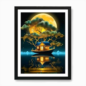 House On The Water 1 Art Print