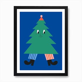 Funny Christmas Tree 1 Art Print