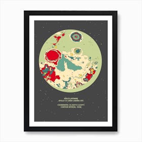 Moon Sphere Apollo 15 Lunar Landing Site Art Print