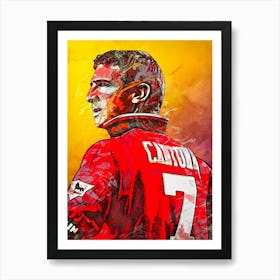Eric Cantona Manchester United Art Print