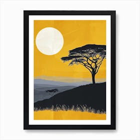 Sunset In Kenya, Africa 1 Art Print