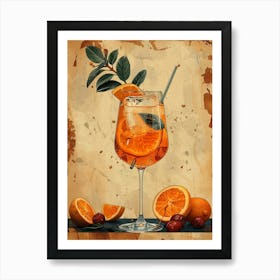 Cocktail With Oranges 3 Art Print