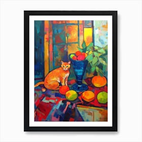 Stock With A Cat 2 Fauvist Style Painting Art Print